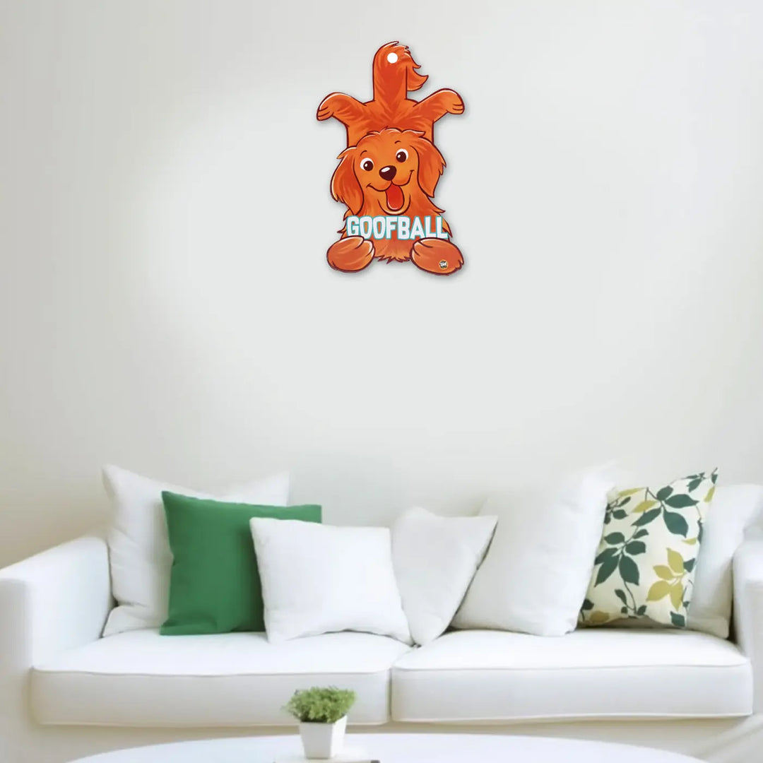 Printed Golden Retriever Theme "Goofball" MDF Wood Wall Decor