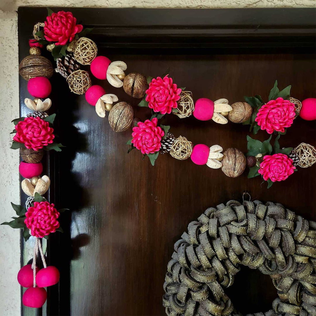 47 In | Handmade Grand Abundance Vaastu Red Toran And Latkan