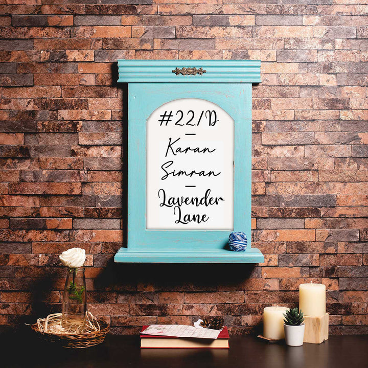 14x22 in | Vintage Personalised Nameplate Distress Finish Pine Wood Nameplate With Shelf
