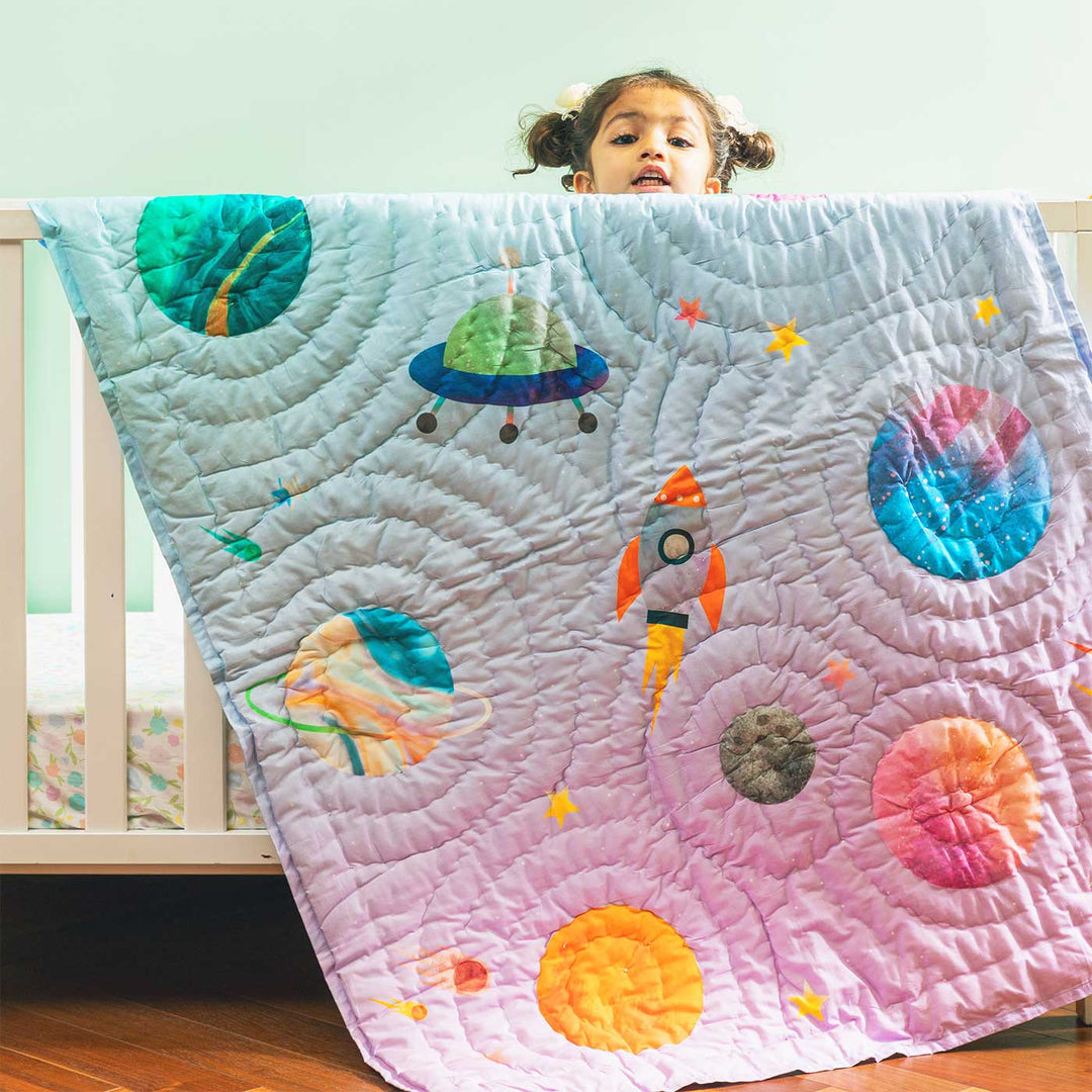 Personalized Tim, The Traveller Theme Baby Bedding | Set Of 5