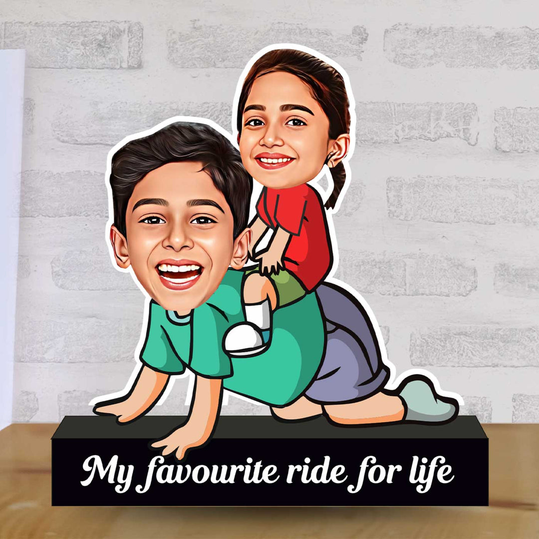 Photo Personalized Printed My Favorite Ride For Life Acrylic Caricature Cutout With Stand