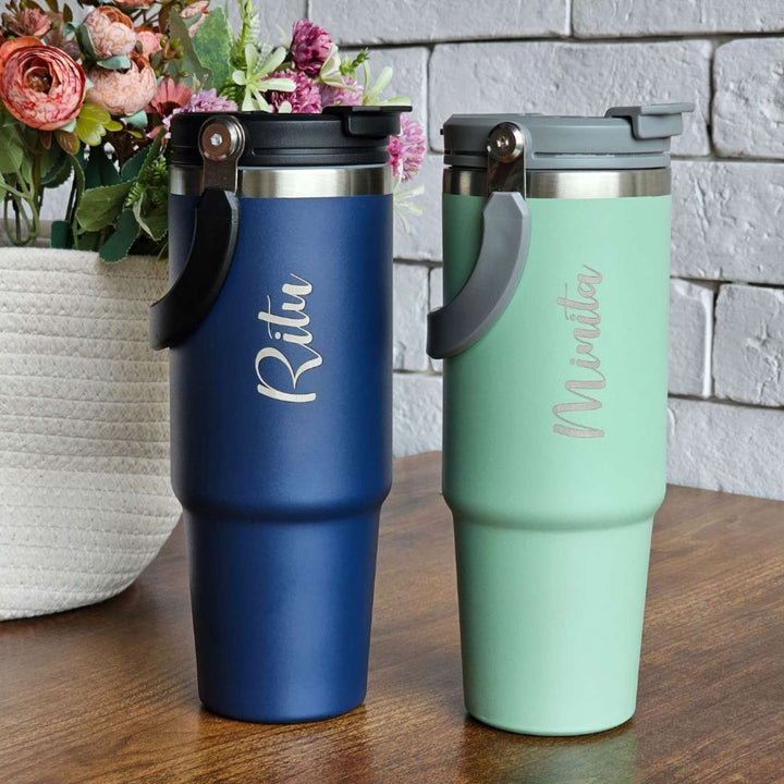 Personalized Stainless Steel Tumbler with Lid | 900ml