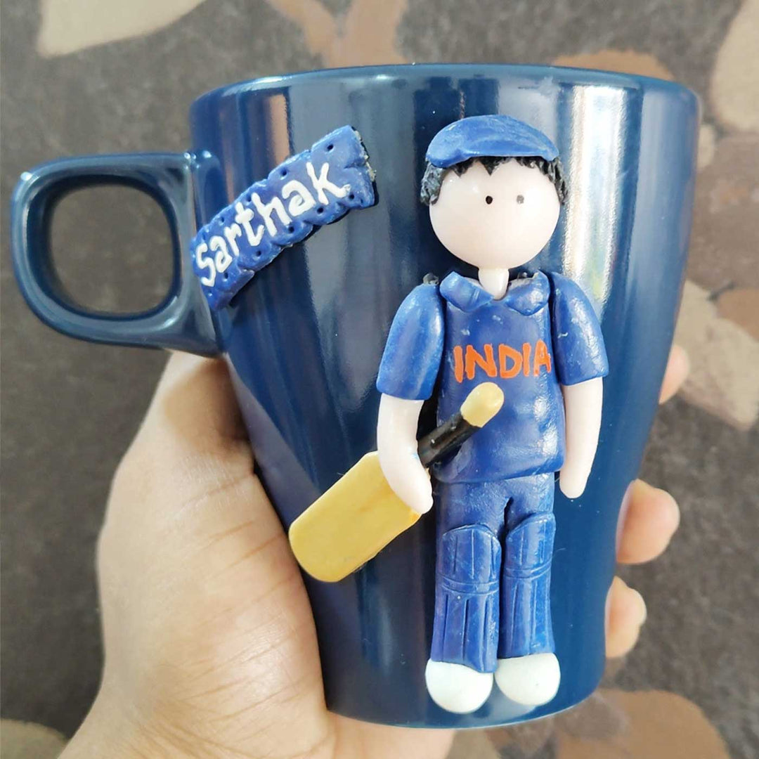 Personalized Handmade Cricket Theme Ceramic Mug