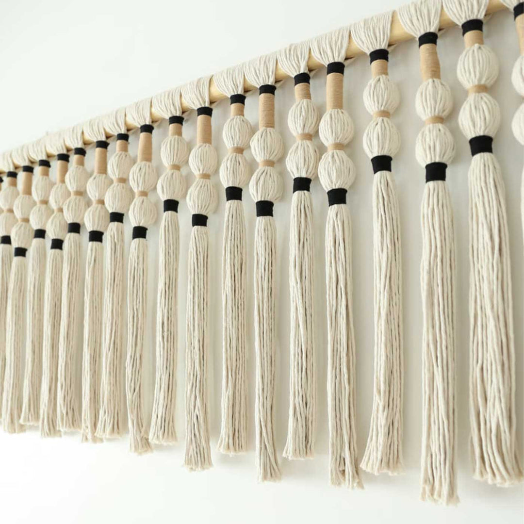 Handmade Macrame Big Tassels Design Cotton Wall Hanging
