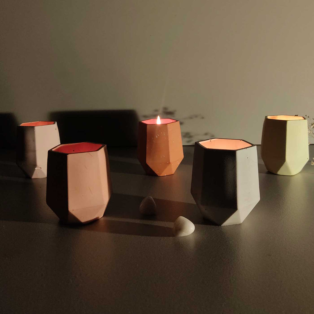 Handmade Stylish Hexa Deep Candle Holder