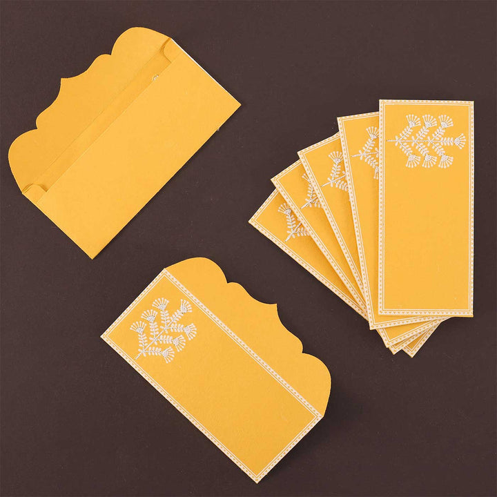 Personalized Handmade Embroidered Sarang Paper Envelopes | Set Of 10