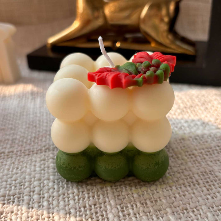 Handmade Bubble Soy Wax Scented Candle For Christmas Decoration