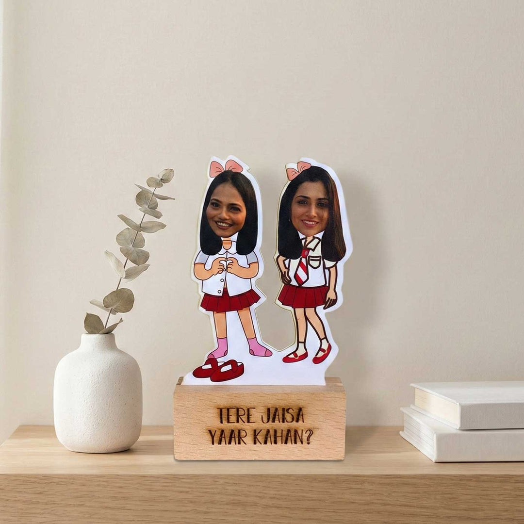 Photo Personalized School Friends Acrylic Caricature Cutout