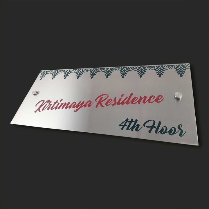 Personalized Engraved Rectangle Stainless Steel Name Plate