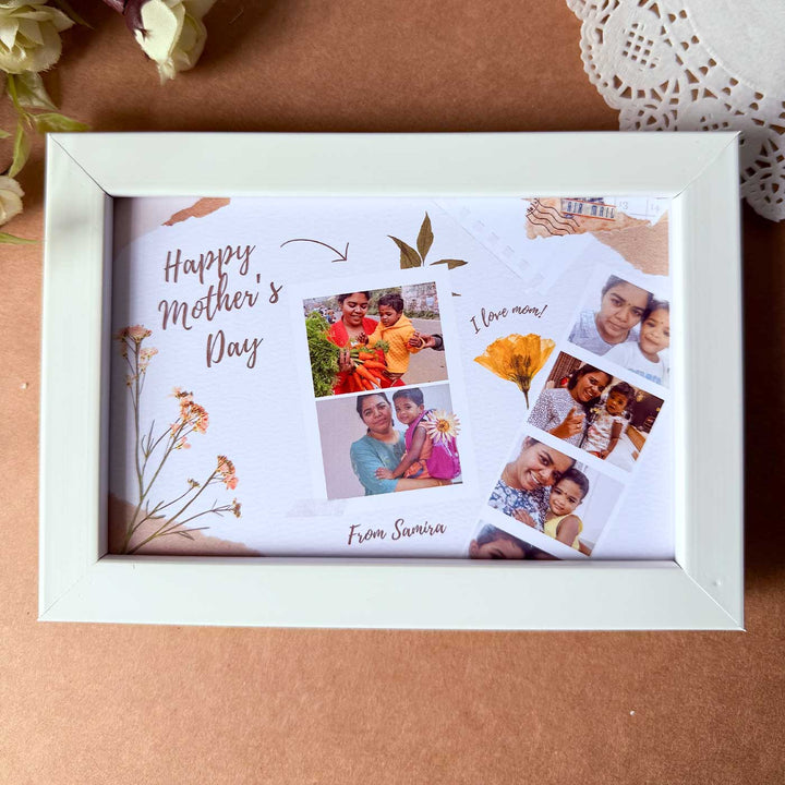 Photo Personalized "Happy Mother's Day" Wooden Framed Decorative Plaque For Mothers