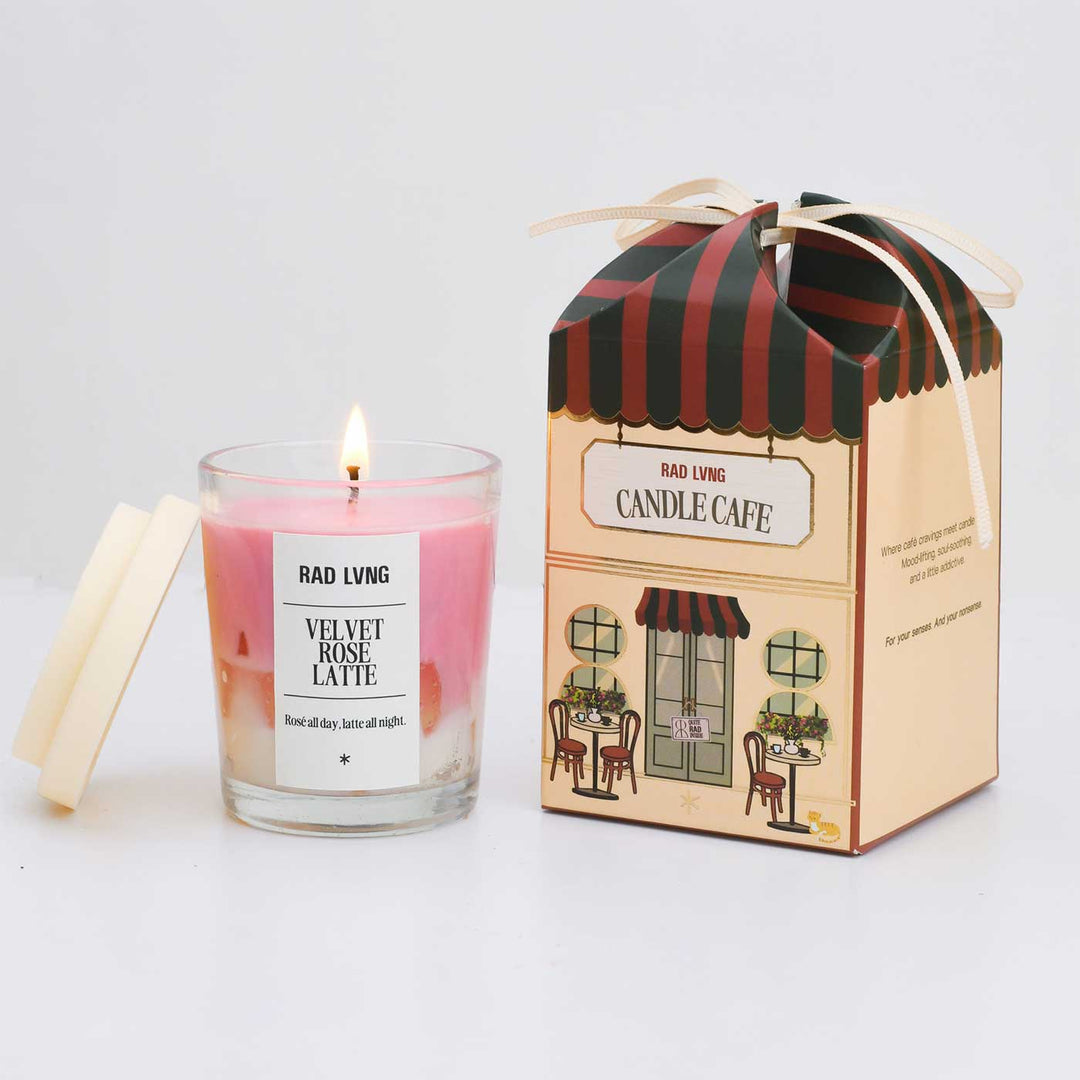 Hand Poured Velvet Rose Latte Petite Scented Soy Wax Candle