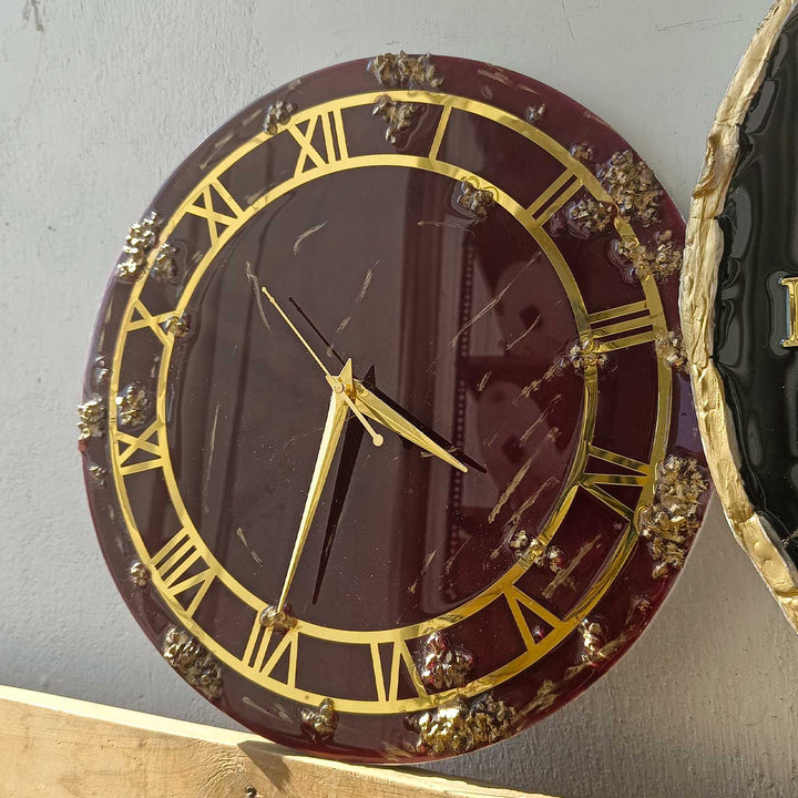 Handmade Crystal Design Resin Wall Clock