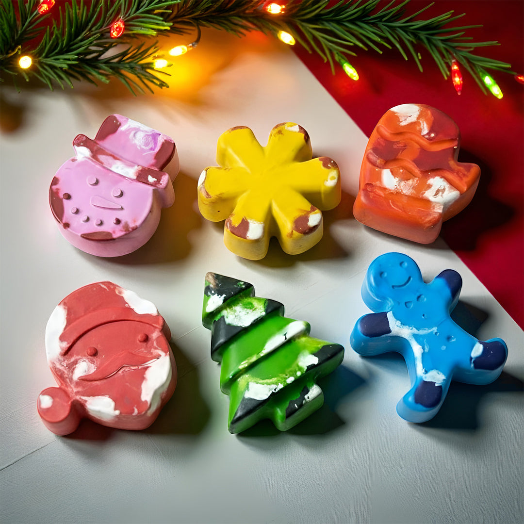 Assorted Christmas Theme Wax Crayon Ornaments | Set Of 3