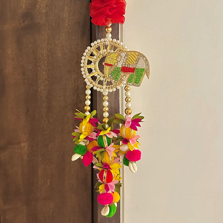 2 Pc | Handmade Decorative Floral Elephant Hanging