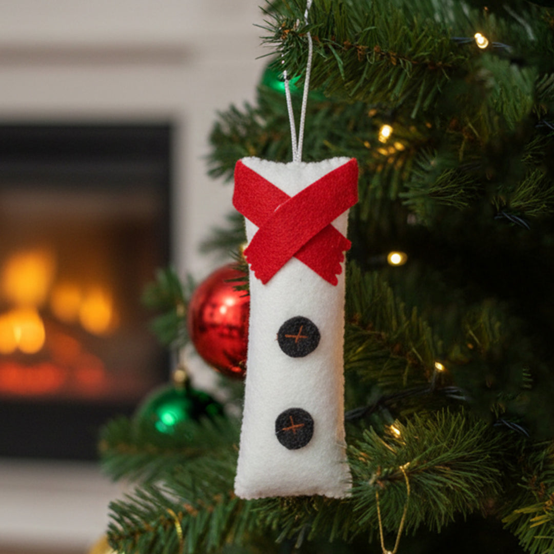 Personalized Handmade Christmas Theme Initial Ornament For Tree Decoration