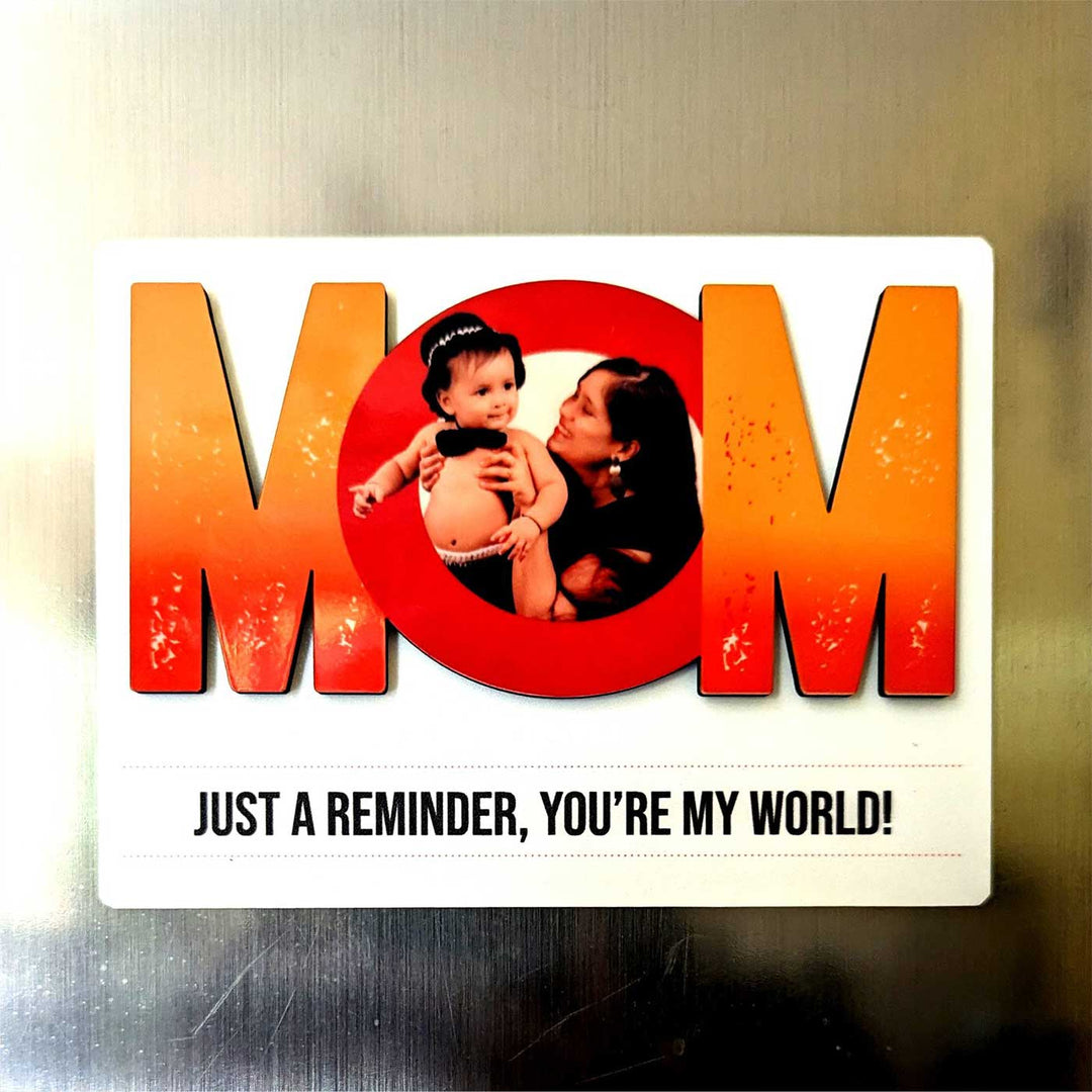 Photo Personalized "MOM" Theme MDF Wood Fridge Magnet For Mothers