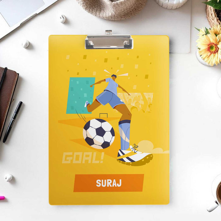 Personalized Football Goal Boy Theme Acrylic Clipboard