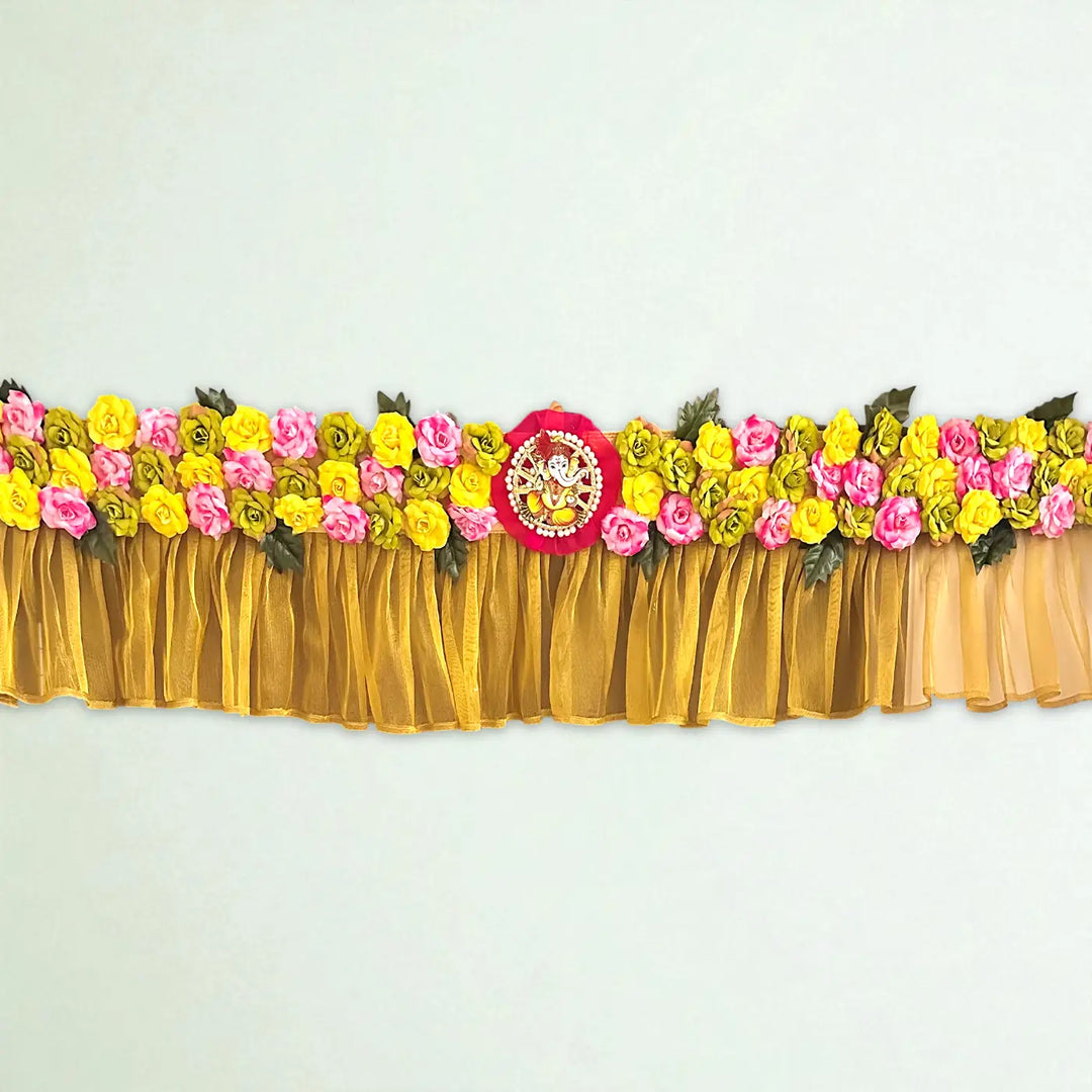 40 In | Handmade Multicolor Floral Ganesha Toran