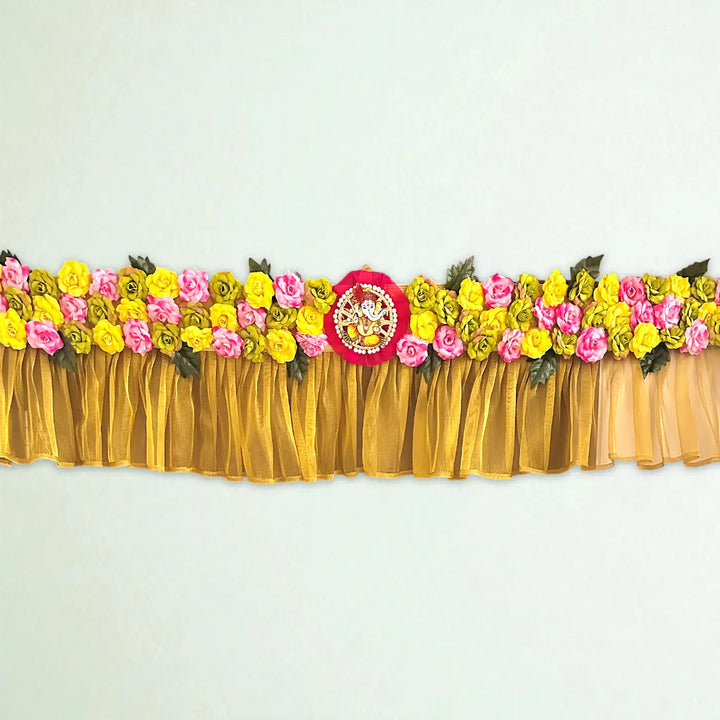 40 In | Handmade Multicolor Floral Ganesha Toran