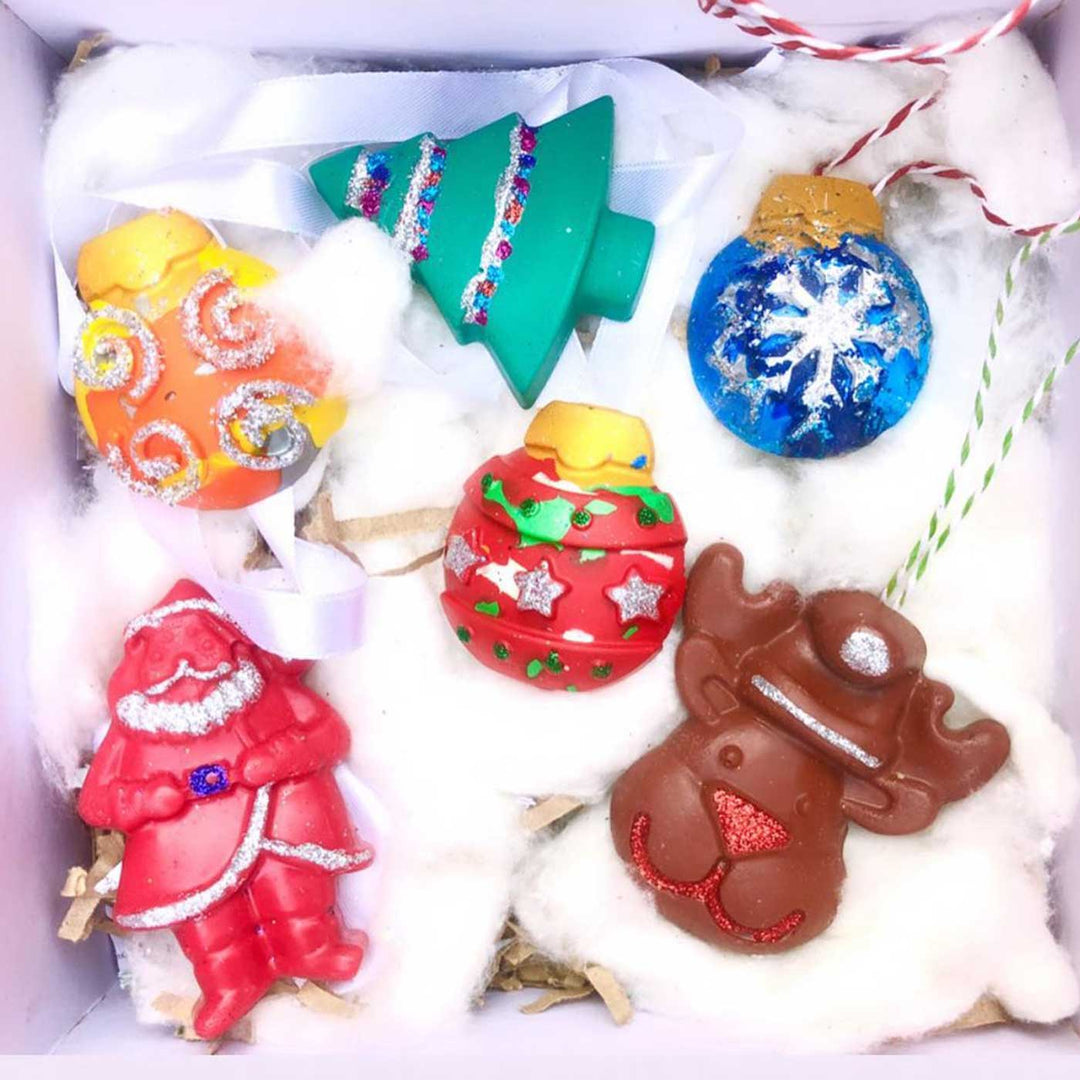Handmade Non-Toxic Christmas Trees Décor Crayons | Set Of 6