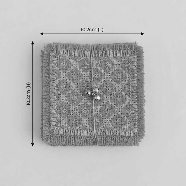 6 Pc | Handmade Screen Printed Jute Coaster For Dining Table