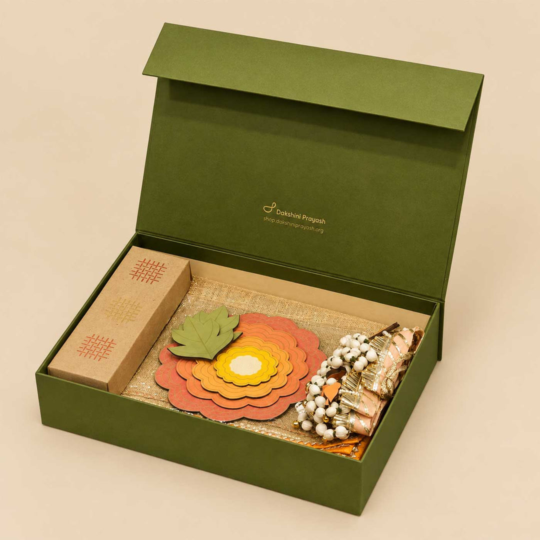 Orange Marigold Diwali Table And Home Décor Gift Hamper For Festive Gifting