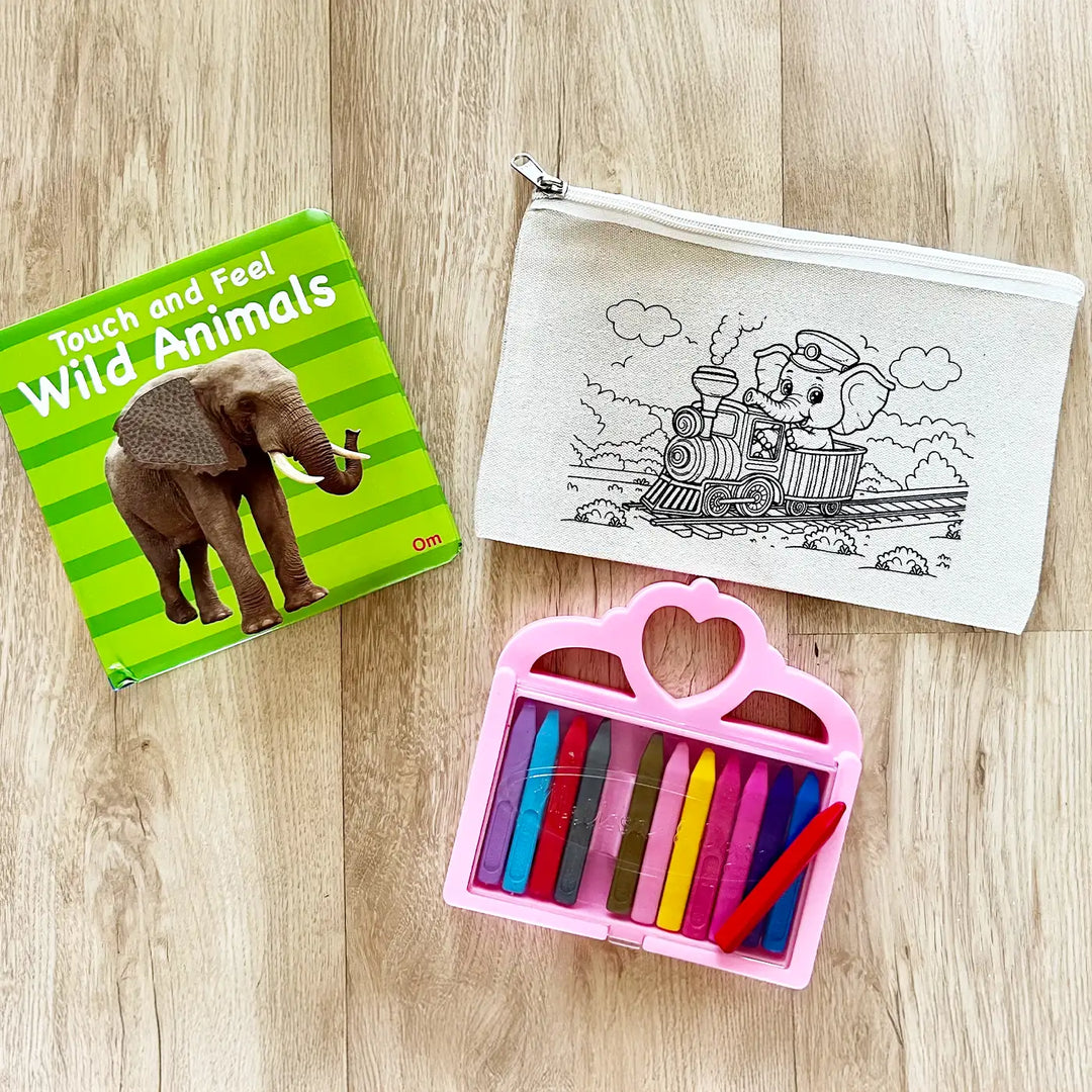DIY Colour It Yourself Little Elephant Cotton Pouch For Kids