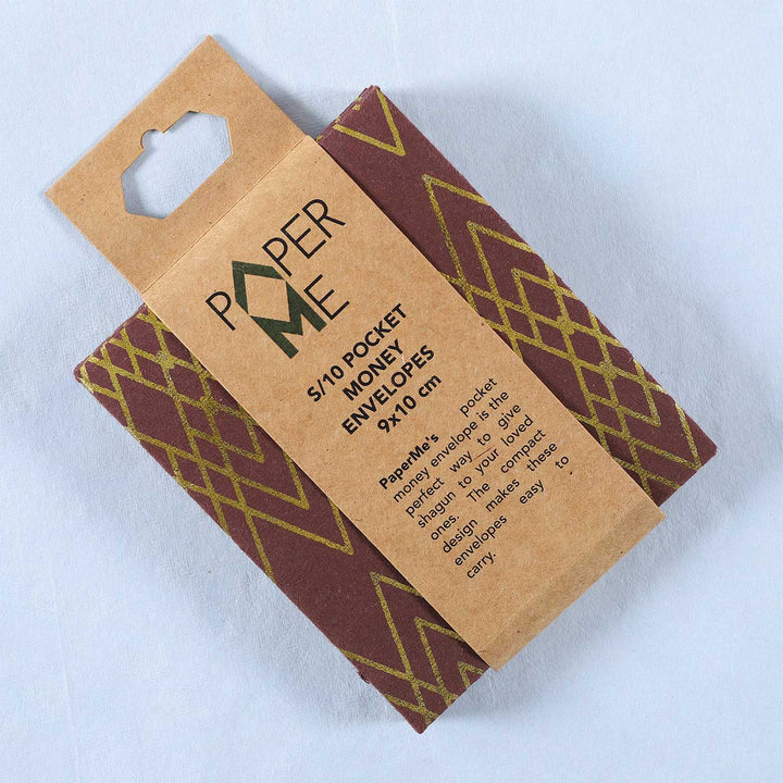 Personalized Handmade Lines Paper Envelopes | Set Of 10