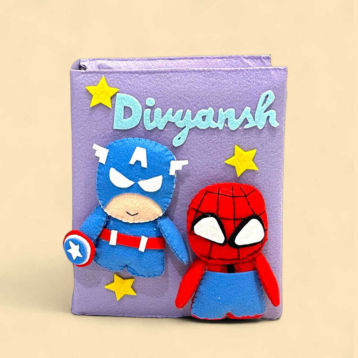Personalized 3D Superhero Theme Felt Photo Album For Kids