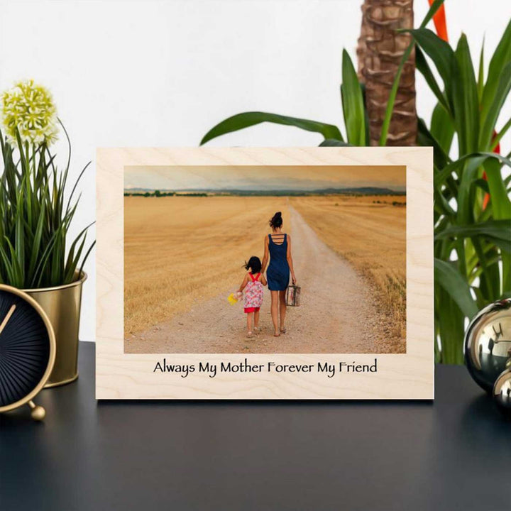 Photo Personalized Printed Mother & Daughter Theme Wooden Decorative Plaque