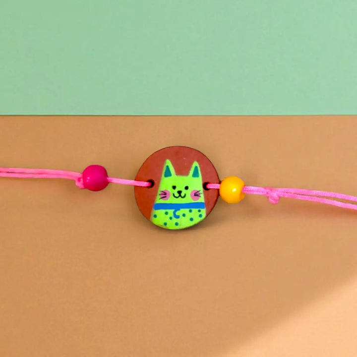 Hand-Painted Animal Theme Terracotta Rakhi For Pets