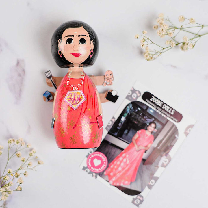 Photo Personalized Wooden Peggy Doll
