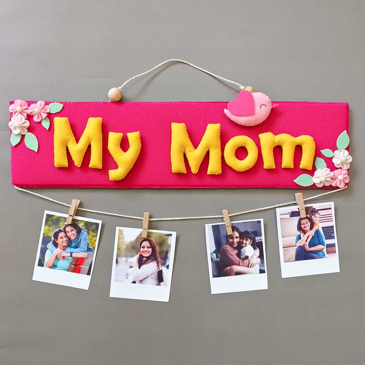 Photo Personalized Handmade Mom Theme Felt Decorative Plaque