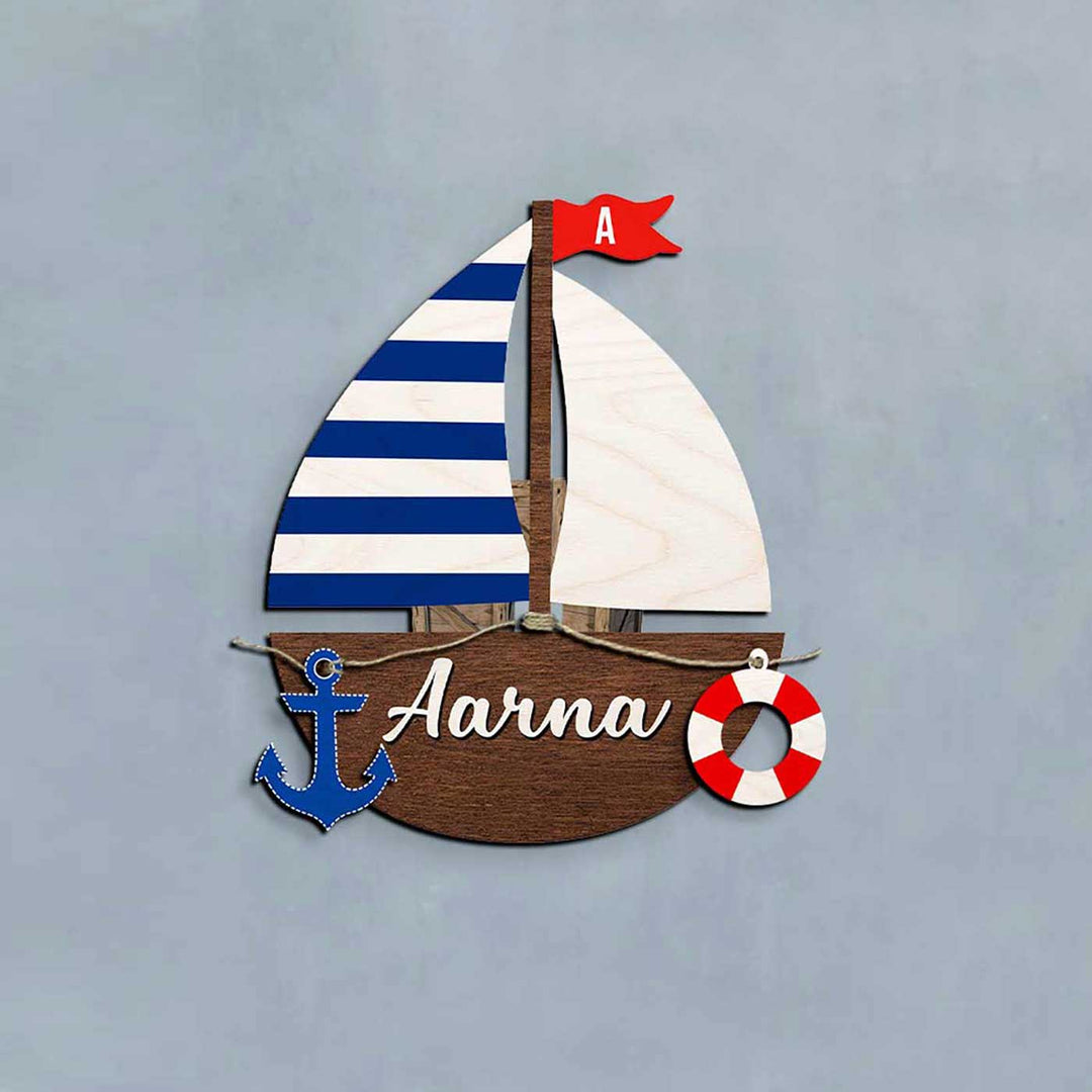 Kids Theme 3D Name Plate 10 - Name Personalization Example Front View