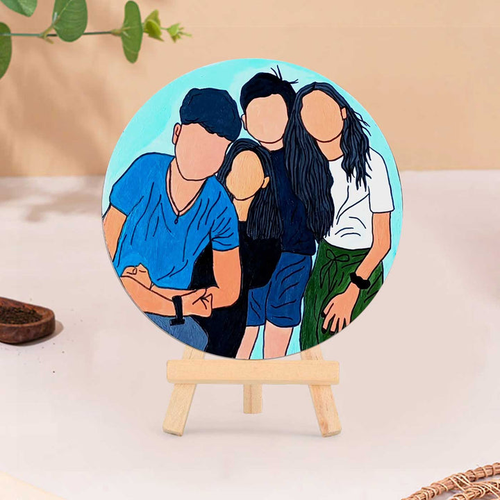 Photo Personalized Hand-Painted MDF Wood Portrait