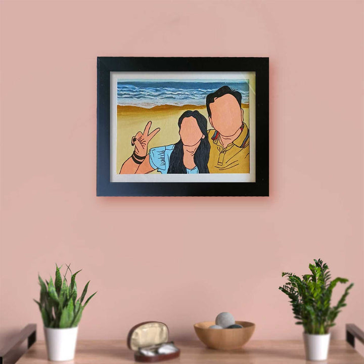 Photo Personalized Hand-Painted MDF Wood Portrait