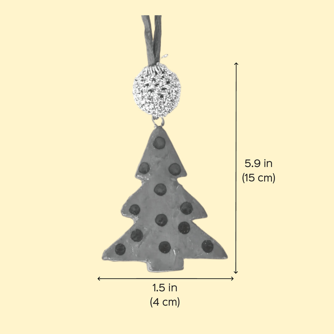 2 Pc | Handmade Wooden Xmas Tree Ornaments For Christmas Decoration