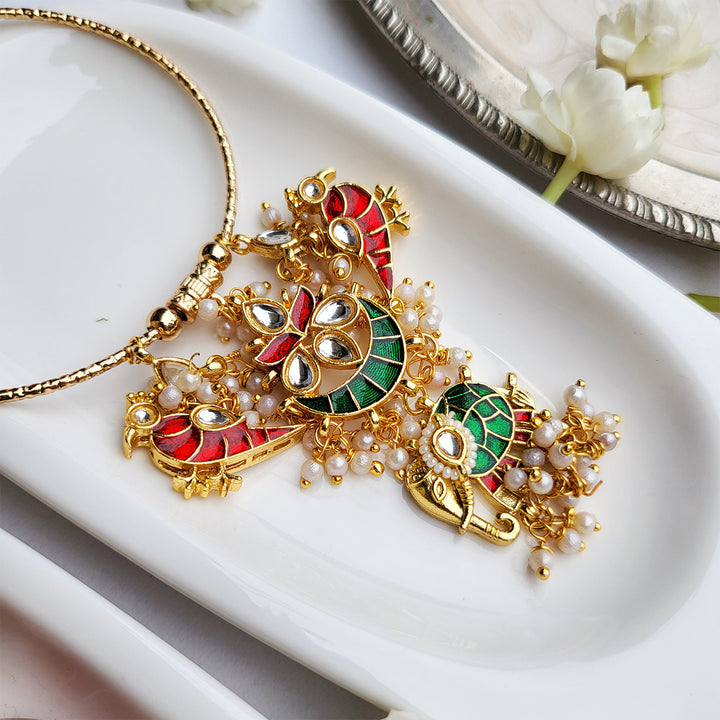 Handcrafted Meenakari Elephant Bangle Lumba Rakhi For Bhabhi