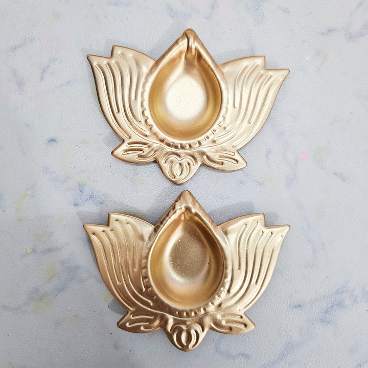 Pichwai Theme Lakshmi Paduka, Brass Diya & Mithai Diwali Gift Hamper