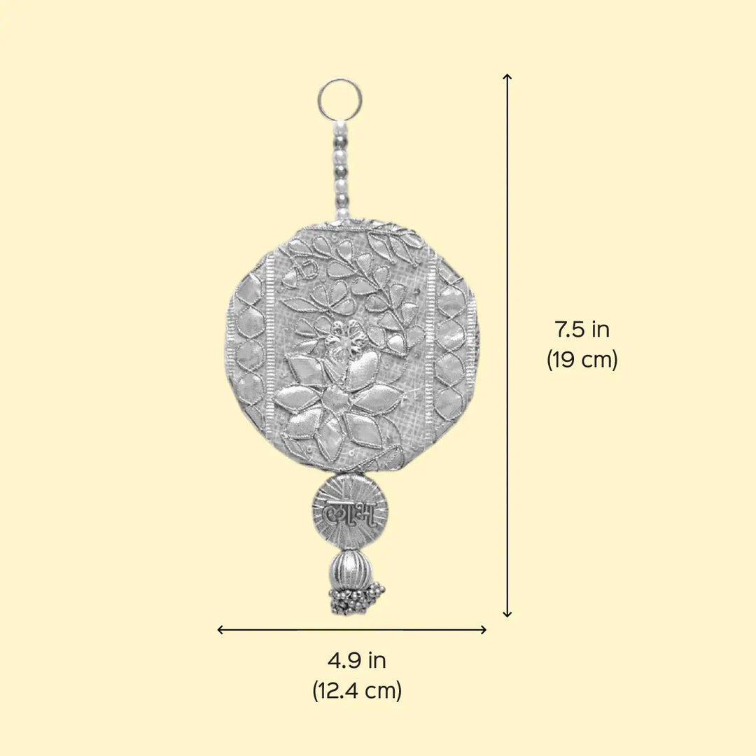 Handmade Gota Patti Flower Design Shubhlabh Hanging