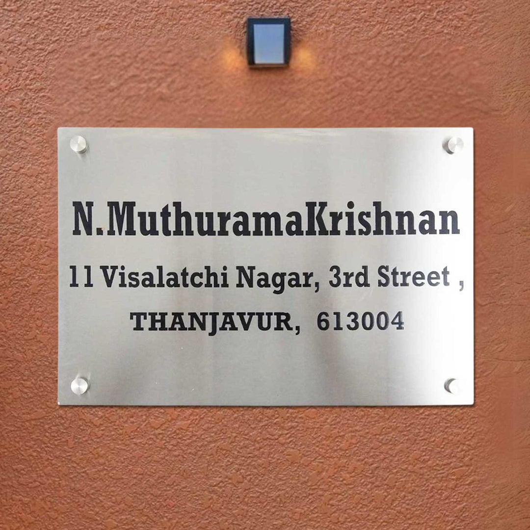 Personalized Engraved Timeless Stainless Steel Name Plate