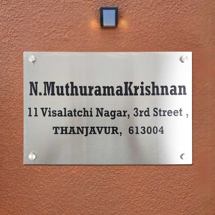 Personalized Engraved Timeless Stainless Steel Name Plate