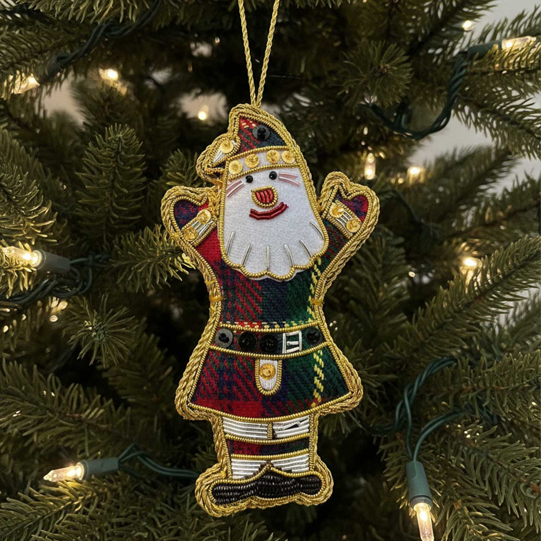 Santa Cotton Premium Zardozi Embroidered Ornament