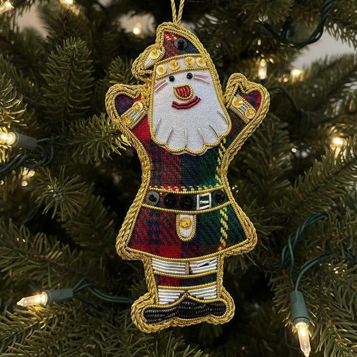 Santa Cotton Premium Zardozi Embroidered Ornament