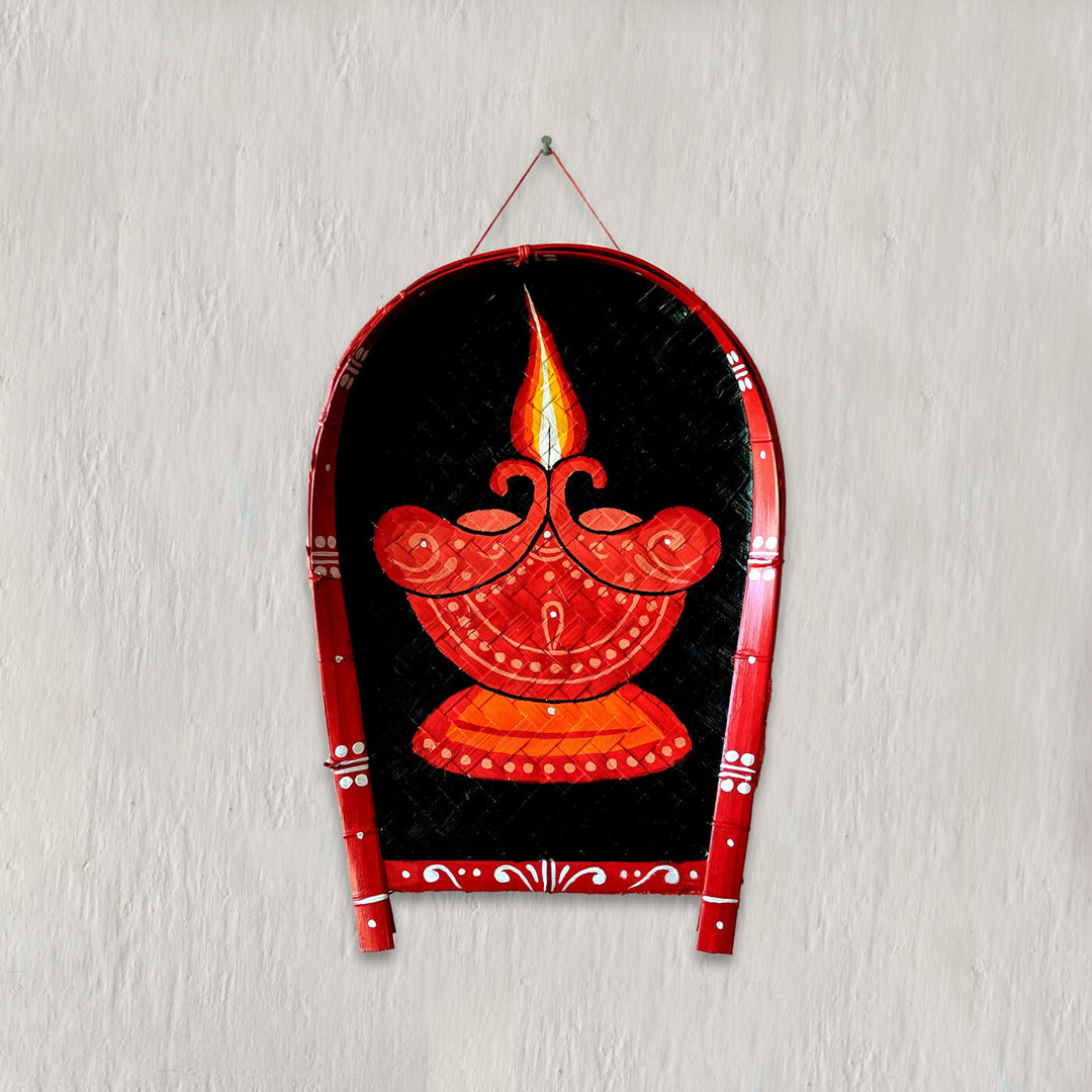 Handpainted Dia Kulo Auspicious Bamboo Wall Decor