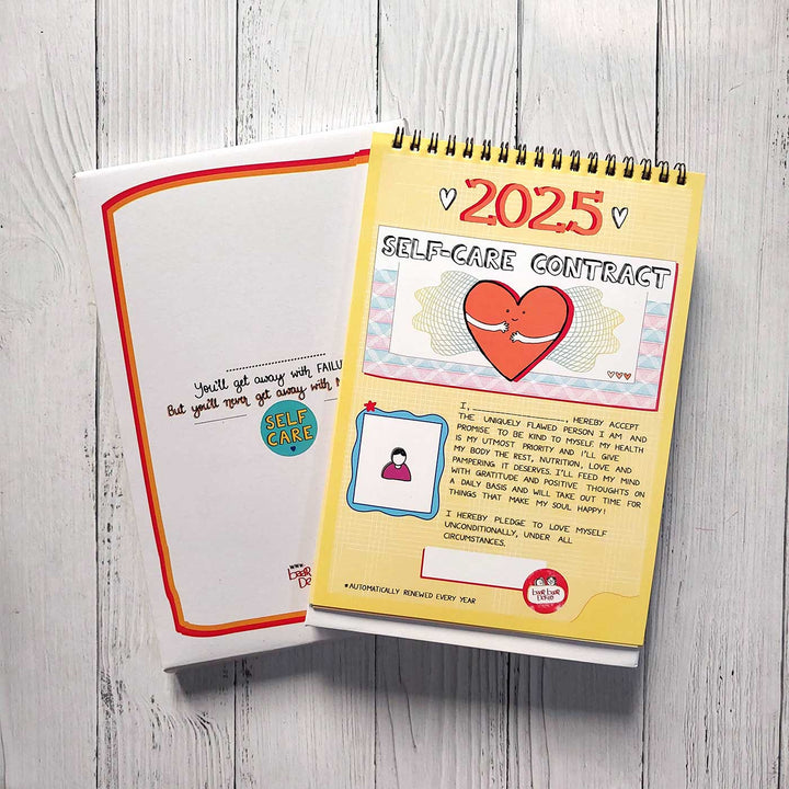 Self-care Contract 2026 Spiral Calendar With Holidays | 10+ Freebies Included