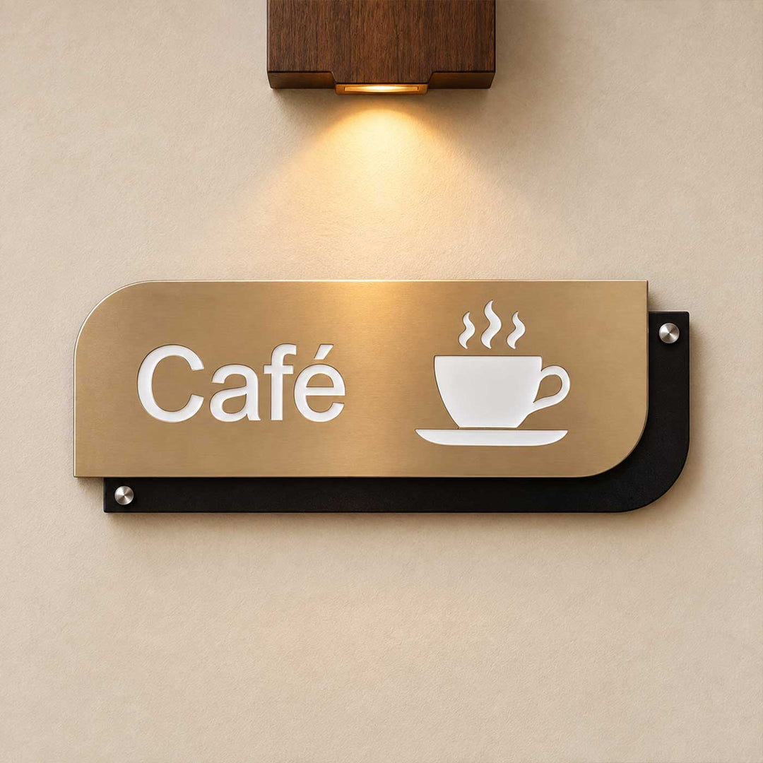 Premium Personalized Acrylic Cafe Name Plate For Businesses
