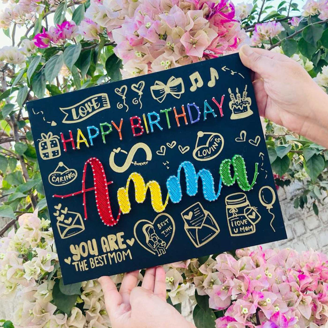 Personalized Handmade String Art Mom Theme Wooden Decorative Plaque For Mothers