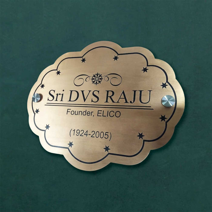 Personalized Weatherproof Cloud Shaped Copper Stainless Steel Name Plate