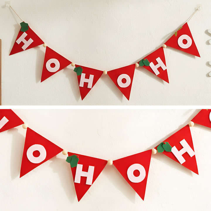 Handmade "HOHOHO" Felt Bunting For Christmas Decoration